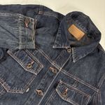 Volcom Vintage Y2K Denim Trucker Jacket Womens Size Large Blue Dark Wash Grunge Photo 1