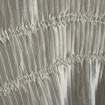 ZARA  | White High Neck Pleated Smocked Blouse | Size Medium Photo 3