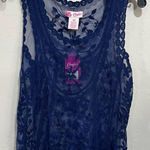 Candie's New Britney Spears  Collection XS Navy Lace Tank Photo 0