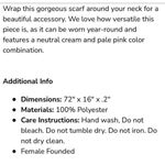 Gentle Fawn NWT  Huntington Scarf Pink|Cream Fringe Soft Knit 72” X 16” Photo 3