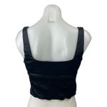 Aritzia  Wilfred Shine Satin Bustier Black Square Neck Sleeveless Crop Tank Top M Photo 1