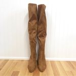 Marc Fisher Brown Suede Over The Knee Boot Chunky Block Heel Western Size 9 New Photo 2