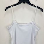 Madewell  Squareneck Tank Top Spaghetti Straps Slim Stretch White XL NWT Photo 9
