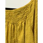 And The Why Yellow Crinkle Crop Top Medium Boho Long Sleeve M Women's Photo 1