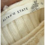 Altar'd State NWT  Women's Cropped Ribbed Turtleneck Sweater in Cream, Size Small Photo 6