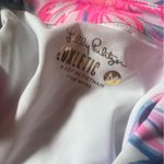 Lilly Pulitzer  white blue pink luxathletic polo shirt Photo 3