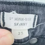 Madewell 9" High-Rise Skinny Jeans in Berkeley Black Button Fly H3026 Size 25 Photo 6