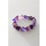 Free People Ariana Ost Crystal Stone Chunky Bracelet Amethyst Purple Bohemian Photo 6