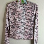 All Saints Tygers Carme Pink Tiger Stripe long sleeve Cropped Tee size small Photo 1