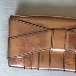 Z Spoke Zac Posen Metallic Shirley Bow Clutch Purse, Bronze Rose Gold, NWT Gold Photo 2