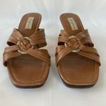 Brighton Payton Leather Tan Brown Strappy Heeled Sandals Size 8.5 Photo 3