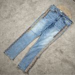 Pilcro  Women’s The Slim Boyfriend Mid Rise Relaxed Jeans Side-Leg Embroidery 30T Photo 3