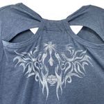 Harley Davidson Y2K Womens Blue Long Sleeve Shirt Tattoo Fairy Moto Biker Photo 9