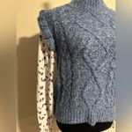 Anthropologie NWT Blue and White Floral Maeve Layered Sweater Vest size small Photo 1