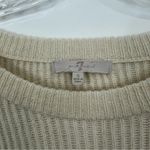 7 For All Mankind  Wool Blend Cream Knit Balloon Sleeve Sweater Size Small Photo 6