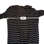 Lafayette 148 Silk Blend Long‎ Sleeve Navy Blue Striped Mid Length Cardigan Sz L Size L Photo 10