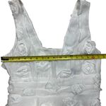 Lulus NWT  Exceptional Entrance White Sleeveless Tiered Rosette Midi Dress Size L Photo 6