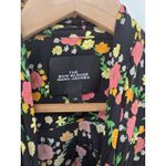 Marc Jacobs  The Bow‎ Blouse Black Silk Floral Tie Neck Short Sleeve Top Size 14 Photo 2