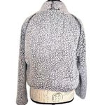 Divided H&M Womens Jacket Size XS Short Sherpa Fuzzy Soft Gray Thick Fleece Photo 2