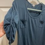 Yogi Blue 3/4 Sleeve Activewear Top Size L Photo 3