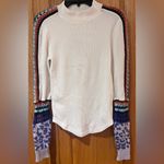Free People Switch It Up Crochet-Trim Thermal Cuff White Top Mock Neck Size XS Photo 8