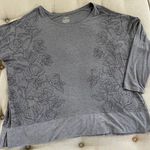 Soma PJ Top Grey Sketch Flower XL Pajama Gray Photo 1