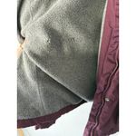 LL Bean Jacket Womens Small Burgundy Maroon Full Zip Fleece Lined Winter Coat Purple Photo 3