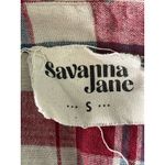 Savanna Jane Red White Plaid Embroidered Button Up Top Size Small Photo 6