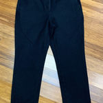 Ann Taylor Black Cropped Cuff Pants Size 10 Career Office Casual Work Slacks Photo 0