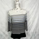 White House | Black Market Size S Stripe Boatneck 3/4 Sleeve Tee Photo 2