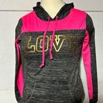 Body Instinct1X ladies pullover gray and hot pink hoodie Size 1X Photo 0