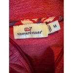 Vineyard Vines  Shirt Women Medium Red Whale Isle‎ Quarter Zip Pullover Preppy Photo 12