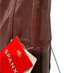 Spanx  Faux Patent Leather Leggings Large Burgundy‎ Ruby Photo 13