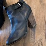 Coach  Ankle Boots Black soft Leather wood Heel Bootie Size 8.5 Photo 2