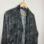 Soft Surroundings Women’s Aurora Velvet Burnout Kimono Cardigan Blue Multi 1X Photo 4