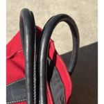 T. Anthony New York Red Canvas/ Black Leather Travel Duffle Tote Bag USA Made Photo 12