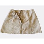 H& M Divided Suede Zipper Front Tan Womens Mini Skirt SZ 12 Photo 3