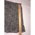 American Eagle  Leopard Print Skirt Size XS Cheetah Mini Ruffled Black White Mini Photo 3