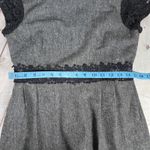 J.Crew ‎ Tweed Lace Trim Sheath Dress Gray Black Short Sleeve Women 2 Wool Blend Photo 9
