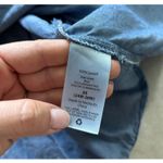 Terra & Sky  Top Womens 3XL Blue Chambray Pleated Western Preppy Casual‎ Career Photo 4