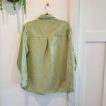 Relativity  Suede Feel Pastel Green Cottage Core Women's Button Down Size Large Photo 8