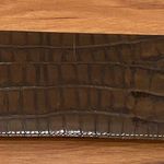 Brighton Brown Embossed Croc Leather Checkbook Wallet Photo 3