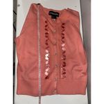 Requirements  Pink Embellished Button-Up Cardigan Sweater Womens Size SMALL Photo 1