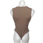 Aritzia Babaton Brown Sleeveless High Neck Cami Camisole Tank Bodysuit Top Sz L Photo 1