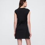 Gap NWT Slub Tie Sleeve T-Shirt Mini Dress Black Size XS Knot Open Minimalist Photo 1