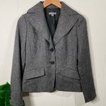 Ann Taylor Wool 2 Button Suit Jacket Blazer Gray Marl Women's Size 0 Photo 0