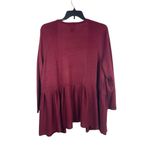 Catherine’s Burgundy Sparkly Metallic Open Front Long Sleeve 2x Cardigan Sweater Red Photo 1