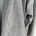 Theory  Merino Wool Winxie Gray Ribbed Knit Draped Open Front Cardigan Size M Photo 13