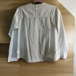 Derek Lam Derek‎ Lam 10 Crosby 2 White Vneck Front Pocket Cotton Pullover Shirt Photo 1