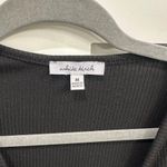 White Birch Women's M Wrap Front Plunge Rib Sweater Charcoal Gray Contemporary Photo 1